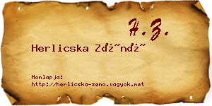 Herlicska Zénó névjegykártya